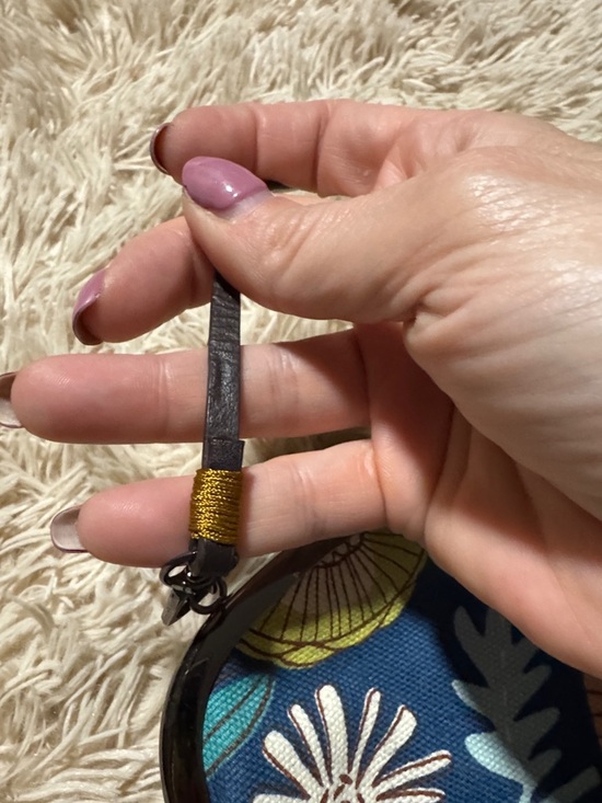 Source Unknown Blue Floral Kiss-Lock Wristlet Clutch - Picture 4 of 9